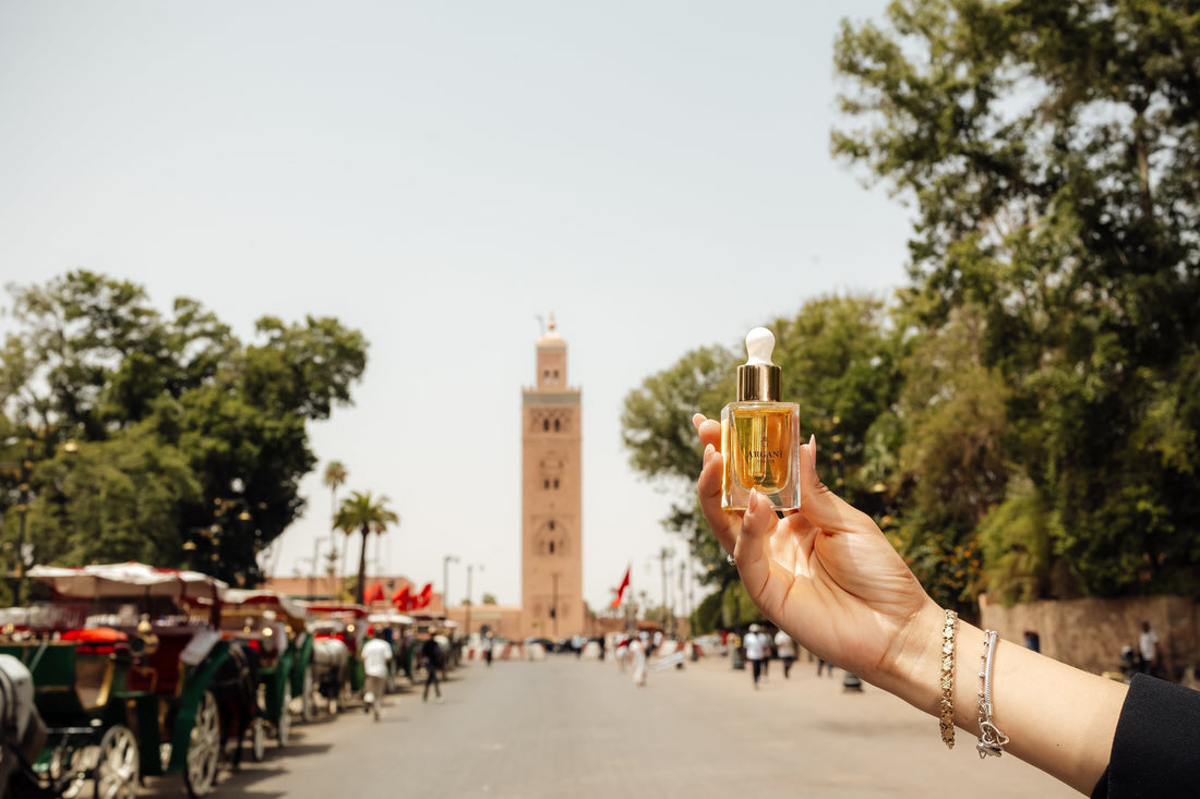 Flacone vetro di olio di argan puro certificato Arganì